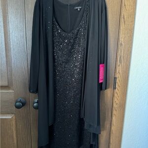 NWT MARINA Elegant Black Sequin Dress